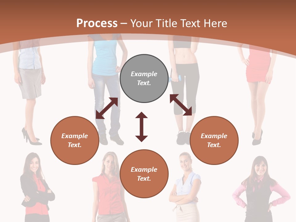 Female Shirt Blue PowerPoint Template