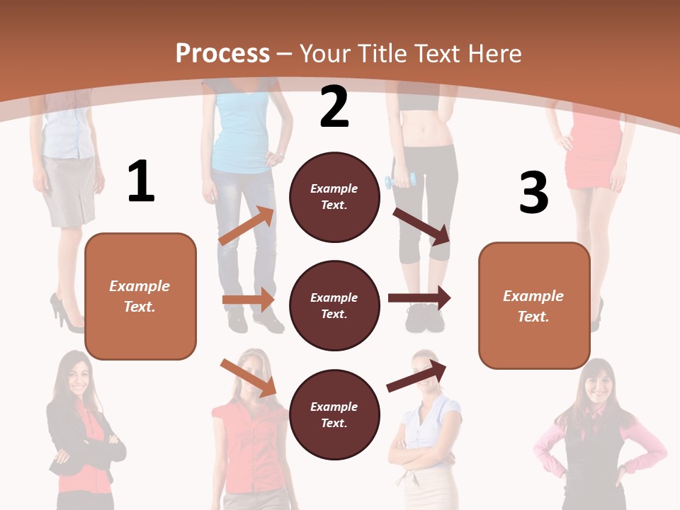 Female Shirt Blue PowerPoint Template