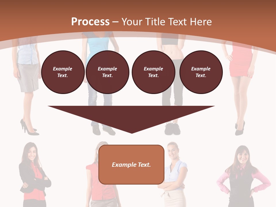 Female Shirt Blue PowerPoint Template