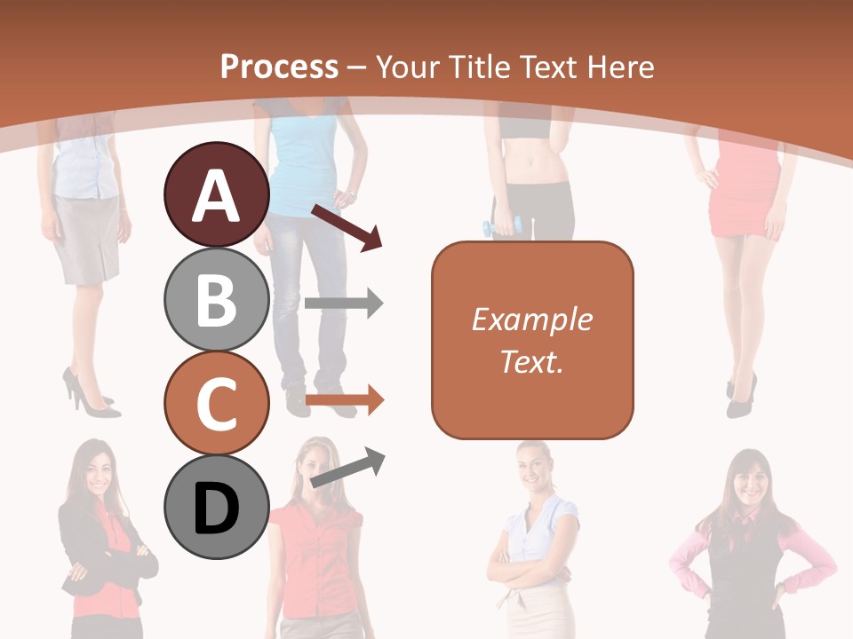 Female Shirt Blue PowerPoint Template