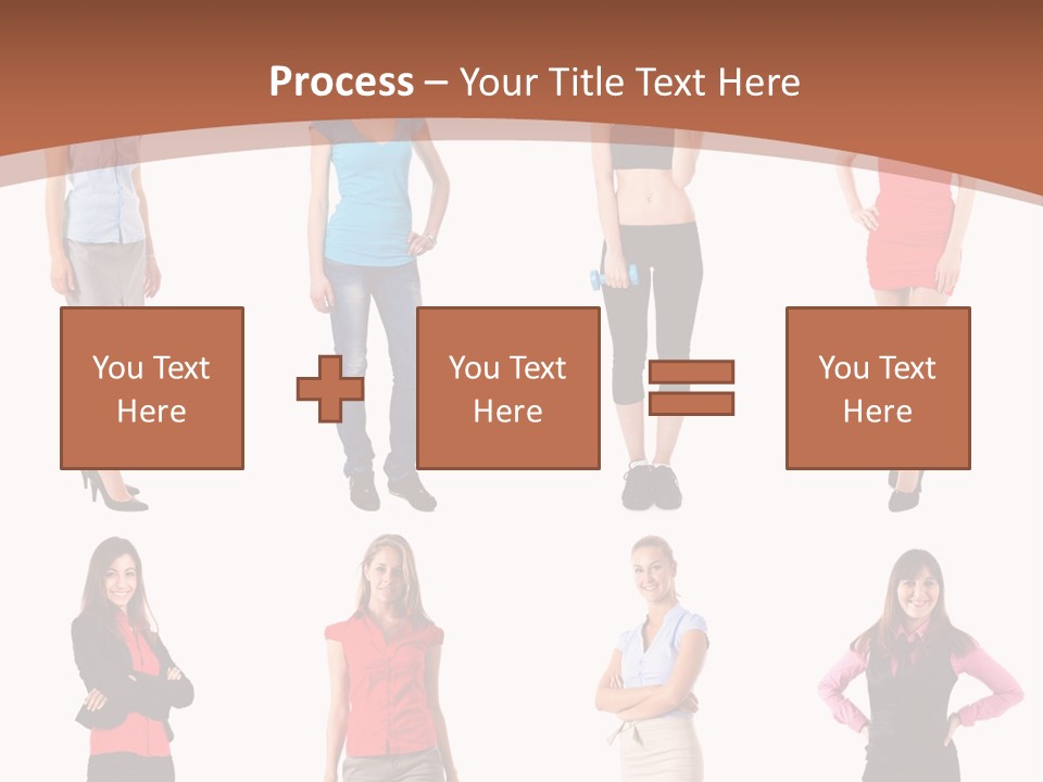 Female Shirt Blue PowerPoint Template