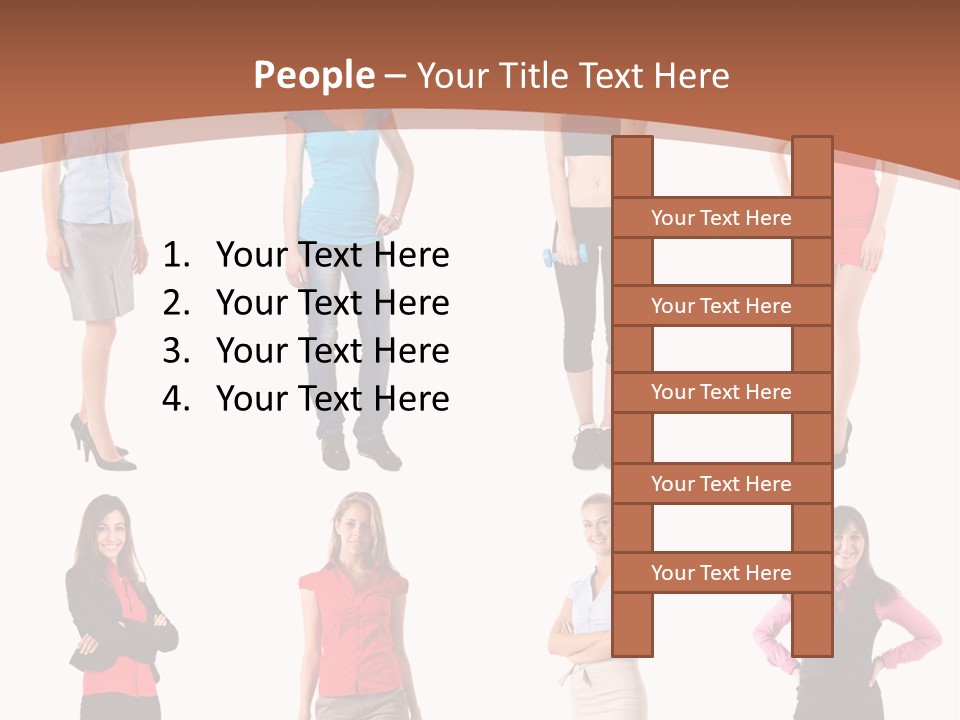 Female Shirt Blue PowerPoint Template