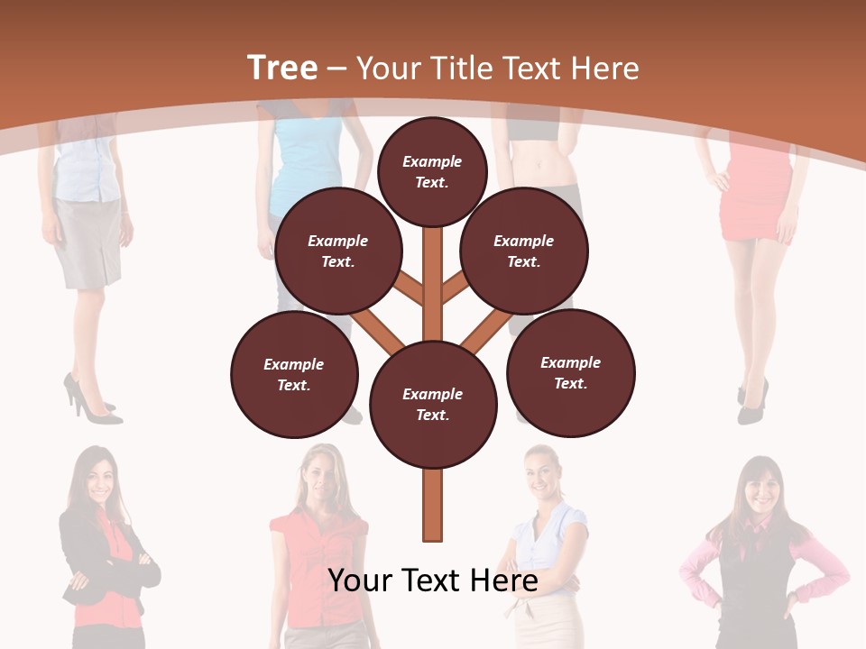 Female Shirt Blue PowerPoint Template