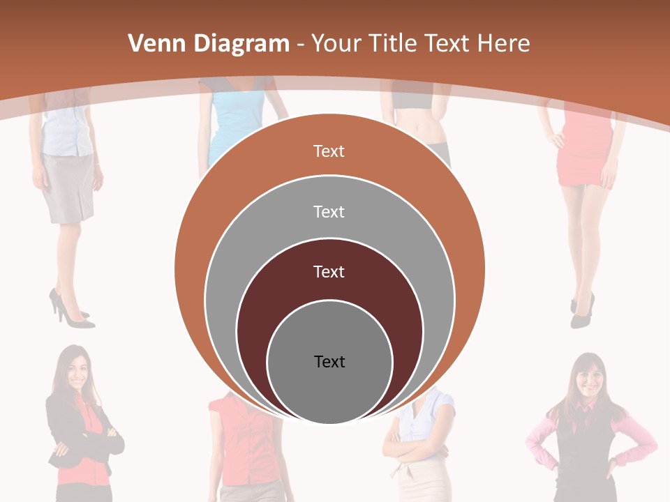 Female Shirt Blue PowerPoint Template