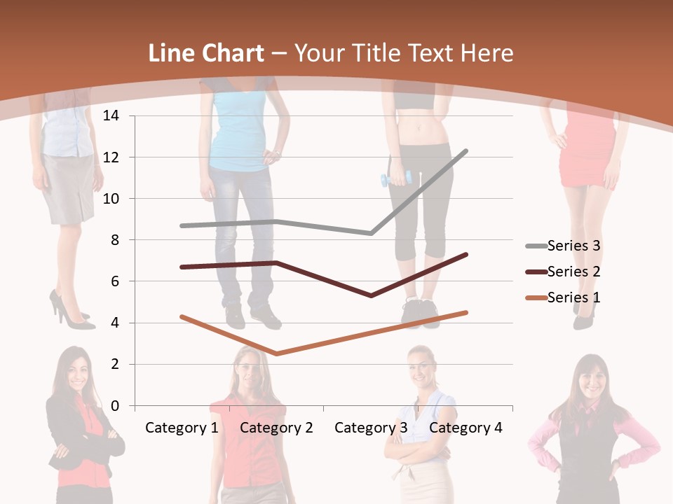 Female Shirt Blue PowerPoint Template