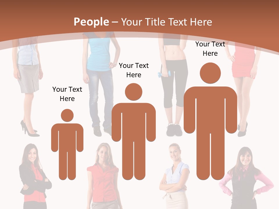 Female Shirt Blue PowerPoint Template