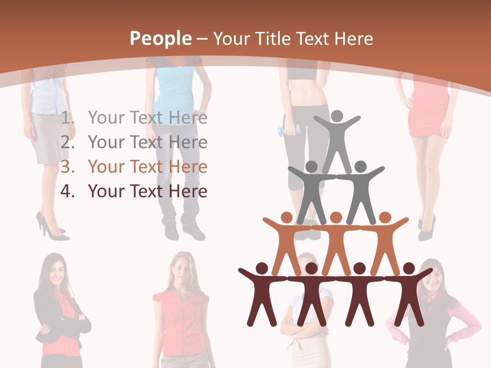 Female Shirt Blue PowerPoint Template