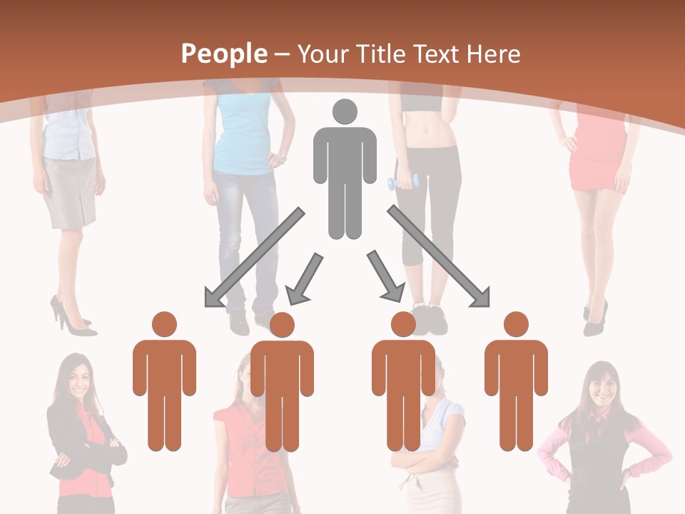 Female Shirt Blue PowerPoint Template