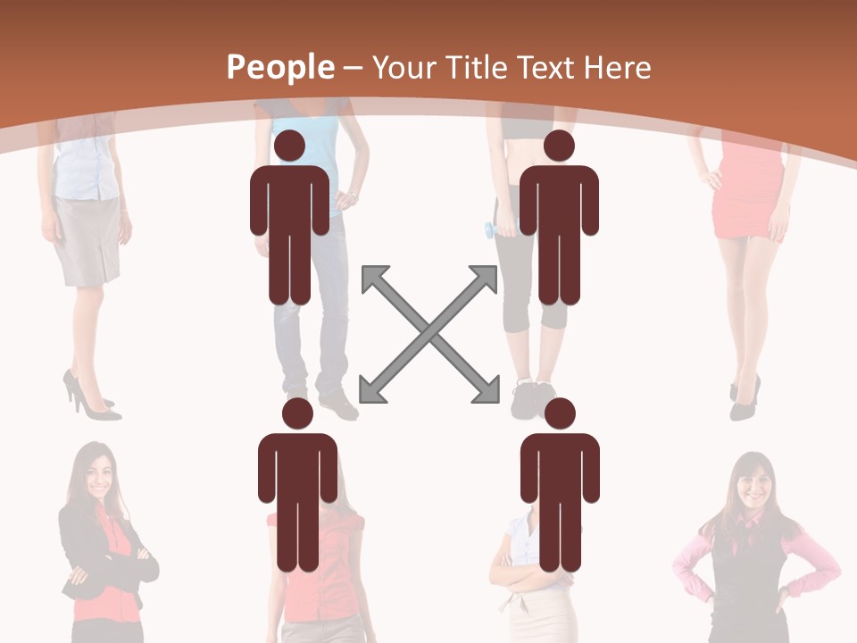 Female Shirt Blue PowerPoint Template