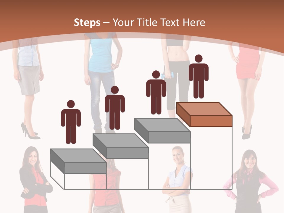 Female Shirt Blue PowerPoint Template