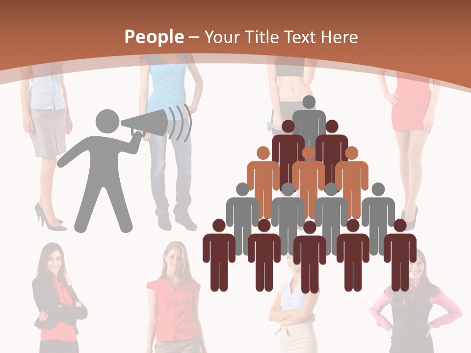 Female Shirt Blue PowerPoint Template