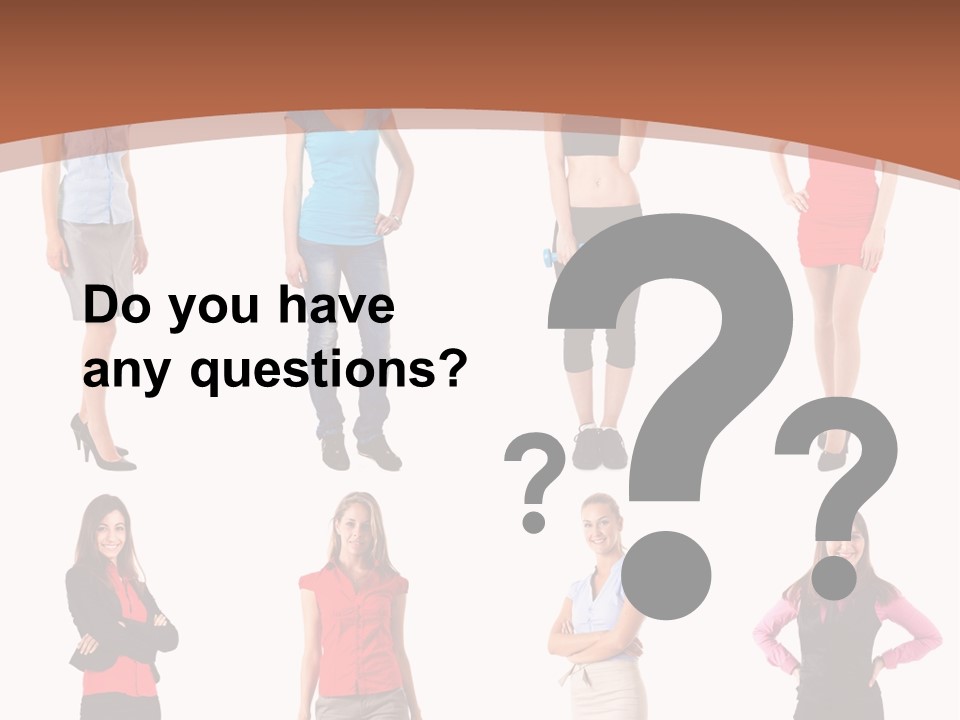 Female Shirt Blue PowerPoint Template