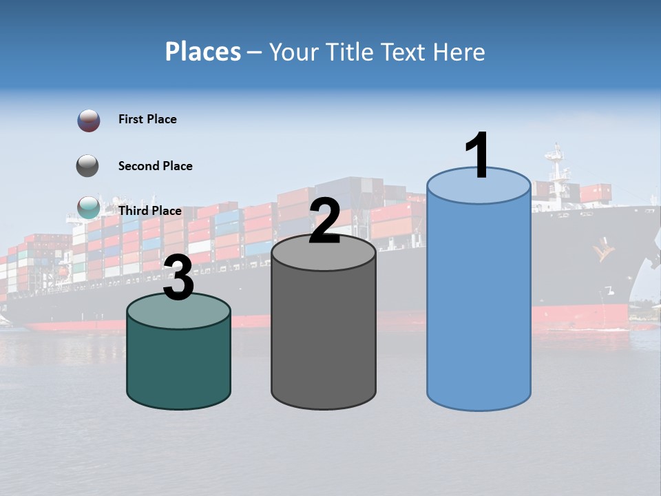 Export Ocean Ship PowerPoint Template