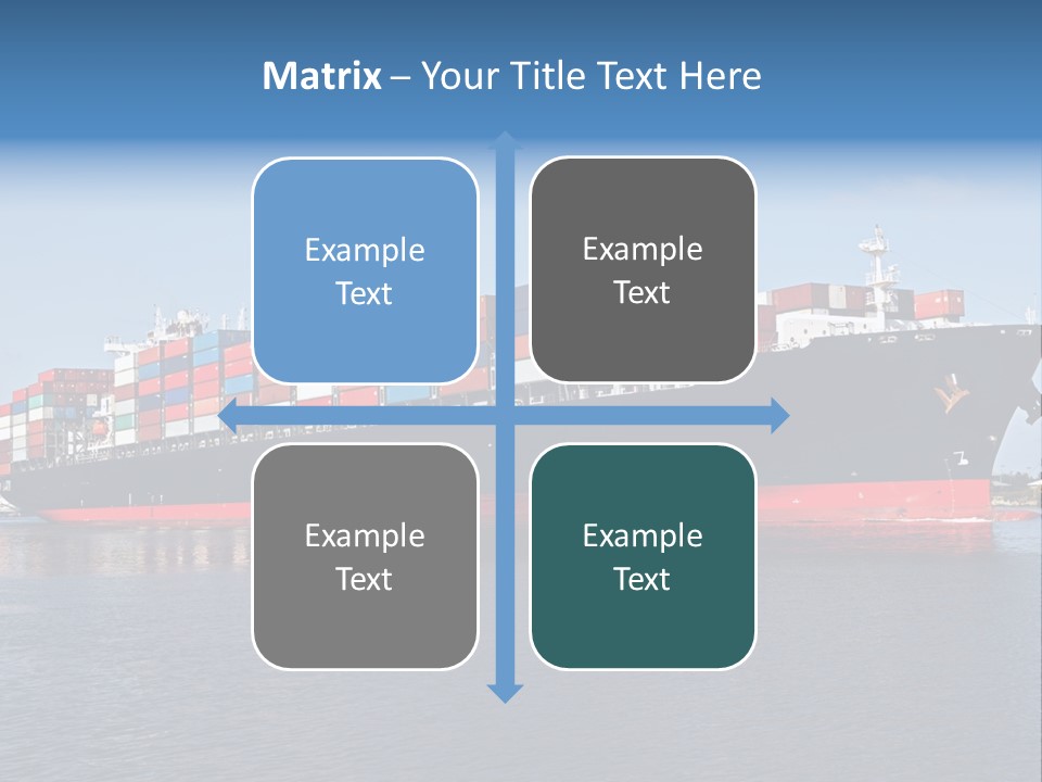 Export Ocean Ship PowerPoint Template