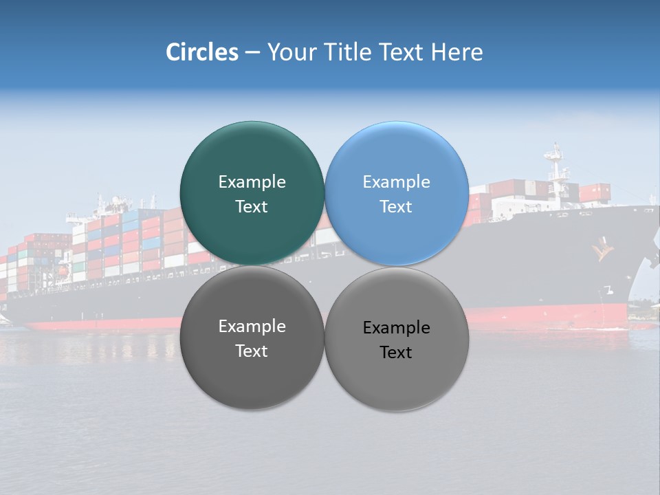 Export Ocean Ship PowerPoint Template