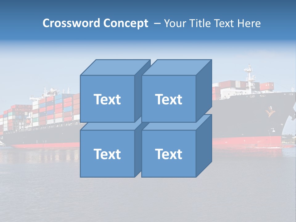 Export Ocean Ship PowerPoint Template