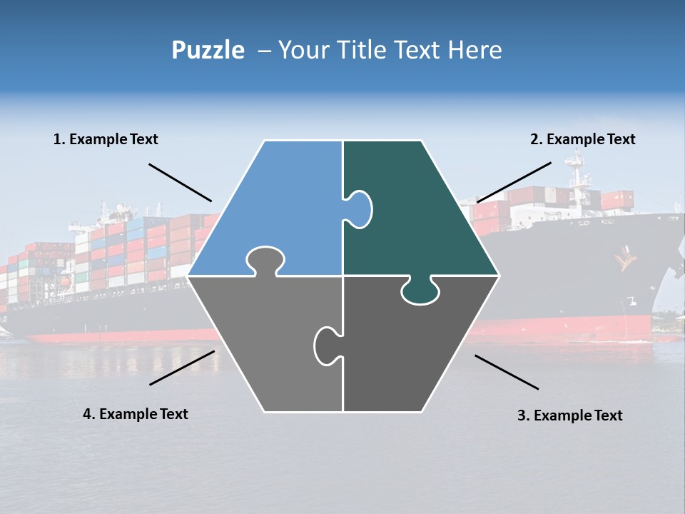 Export Ocean Ship PowerPoint Template