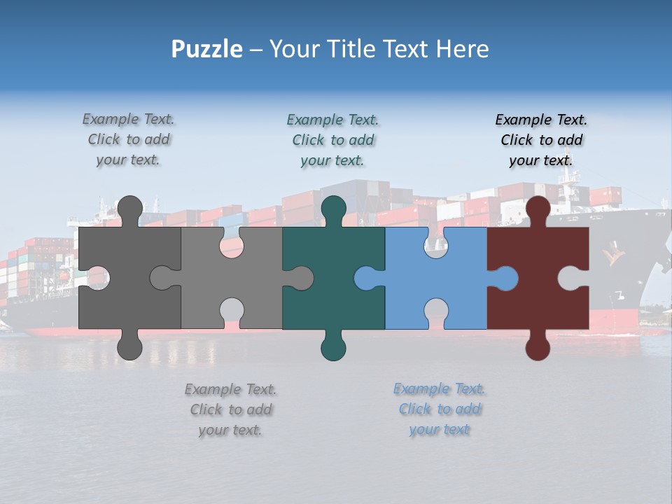 Export Ocean Ship PowerPoint Template