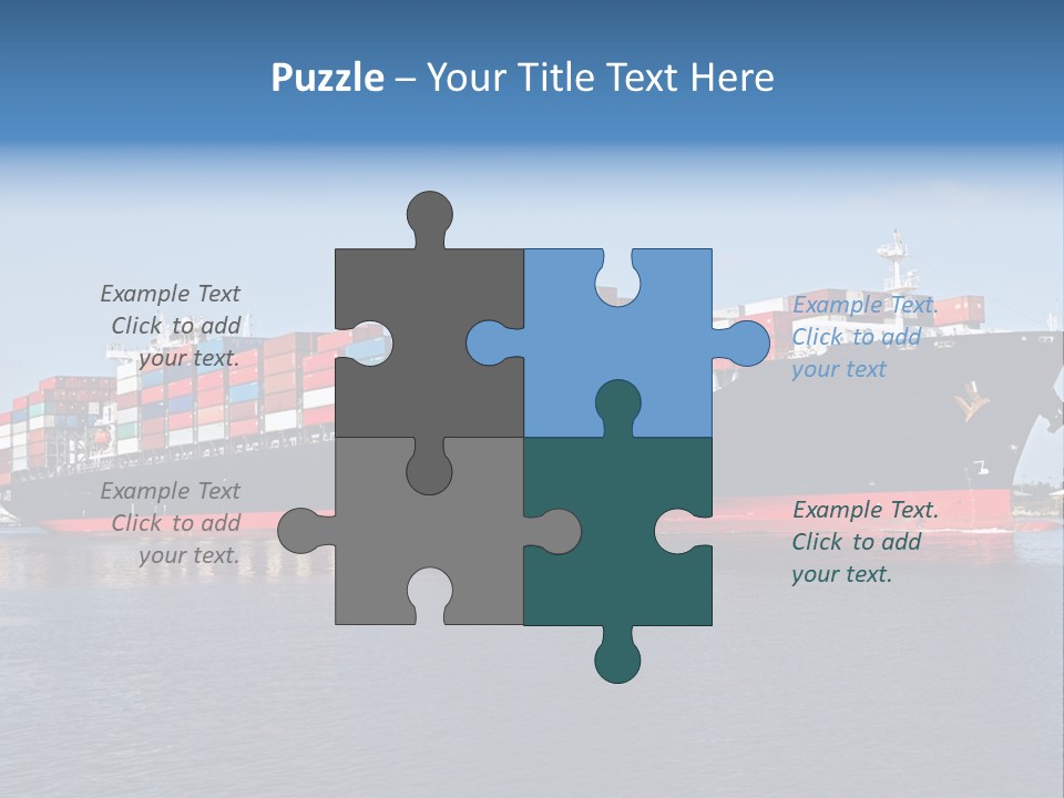 Export Ocean Ship PowerPoint Template