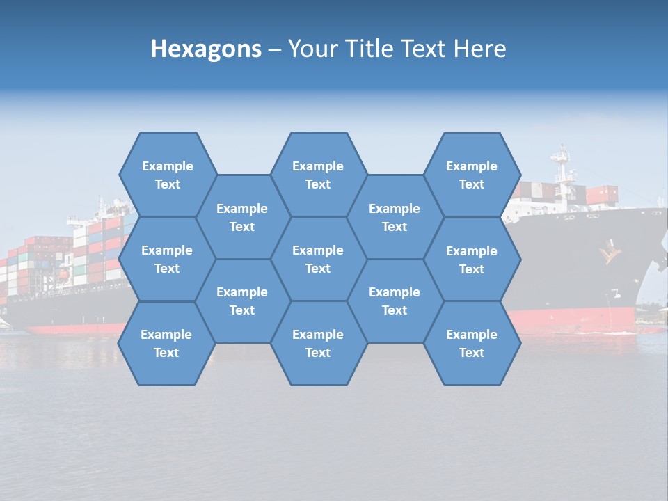 Export Ocean Ship PowerPoint Template