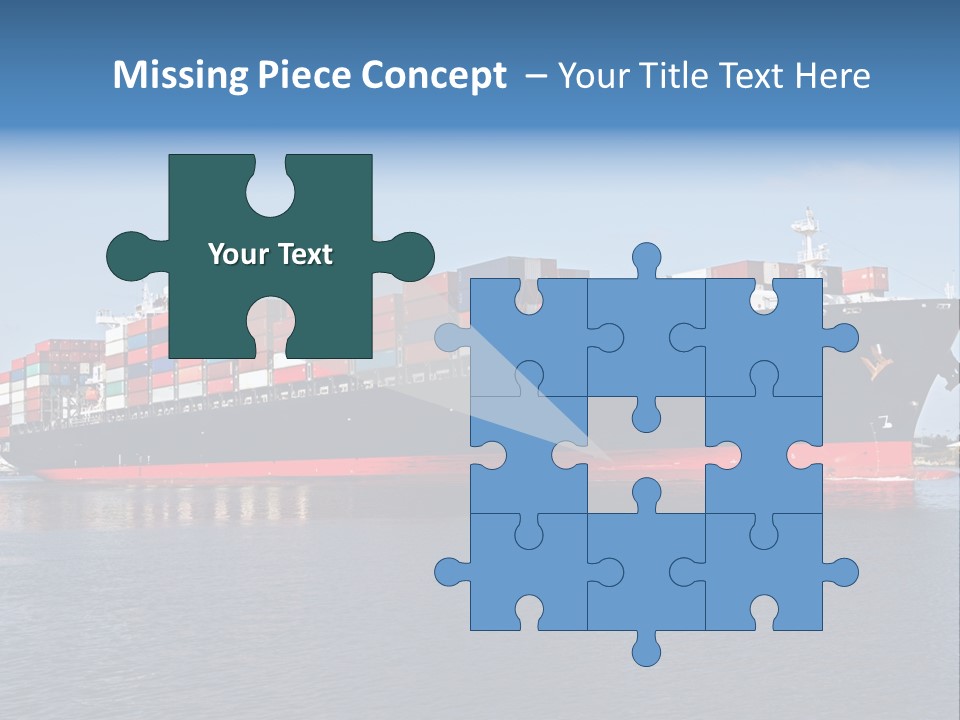 Export Ocean Ship PowerPoint Template