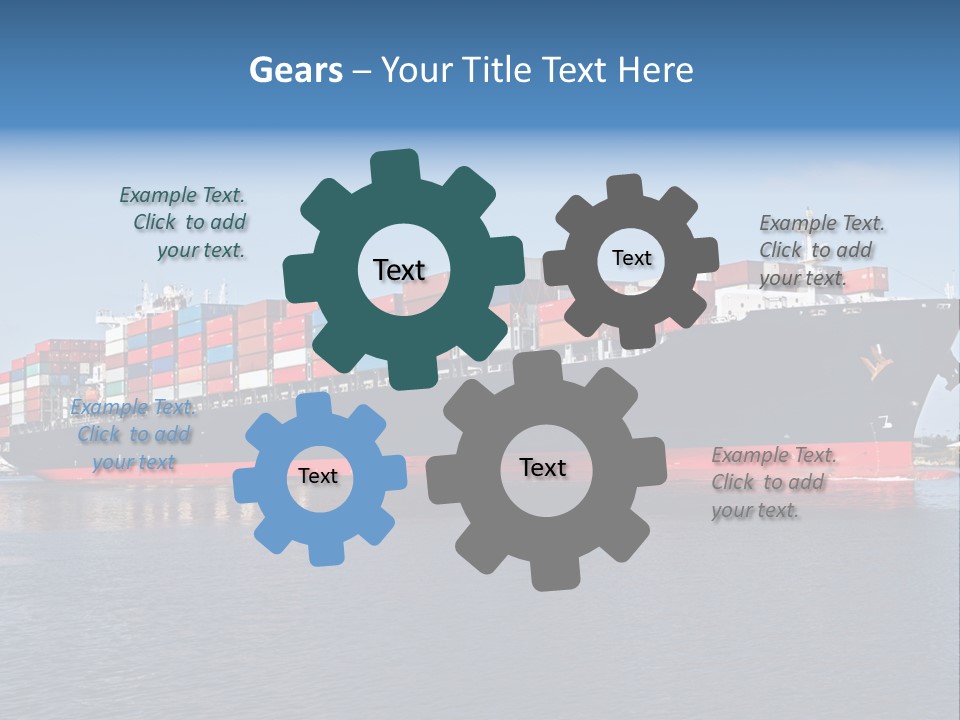 Export Ocean Ship PowerPoint Template
