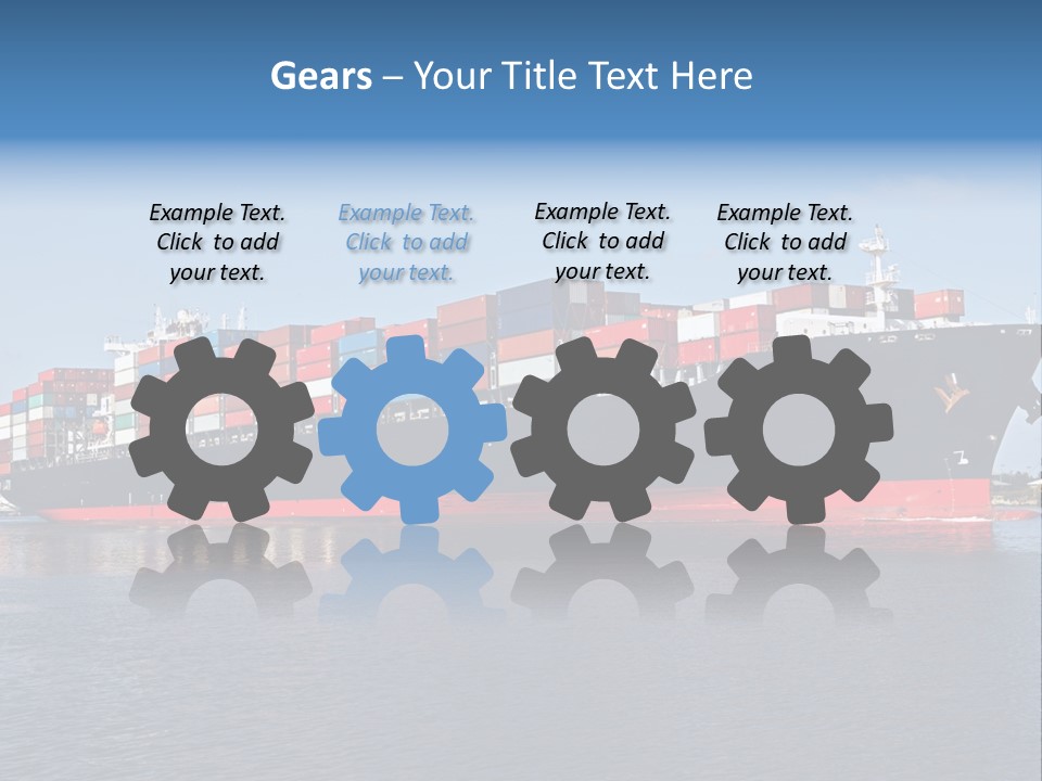 Export Ocean Ship PowerPoint Template