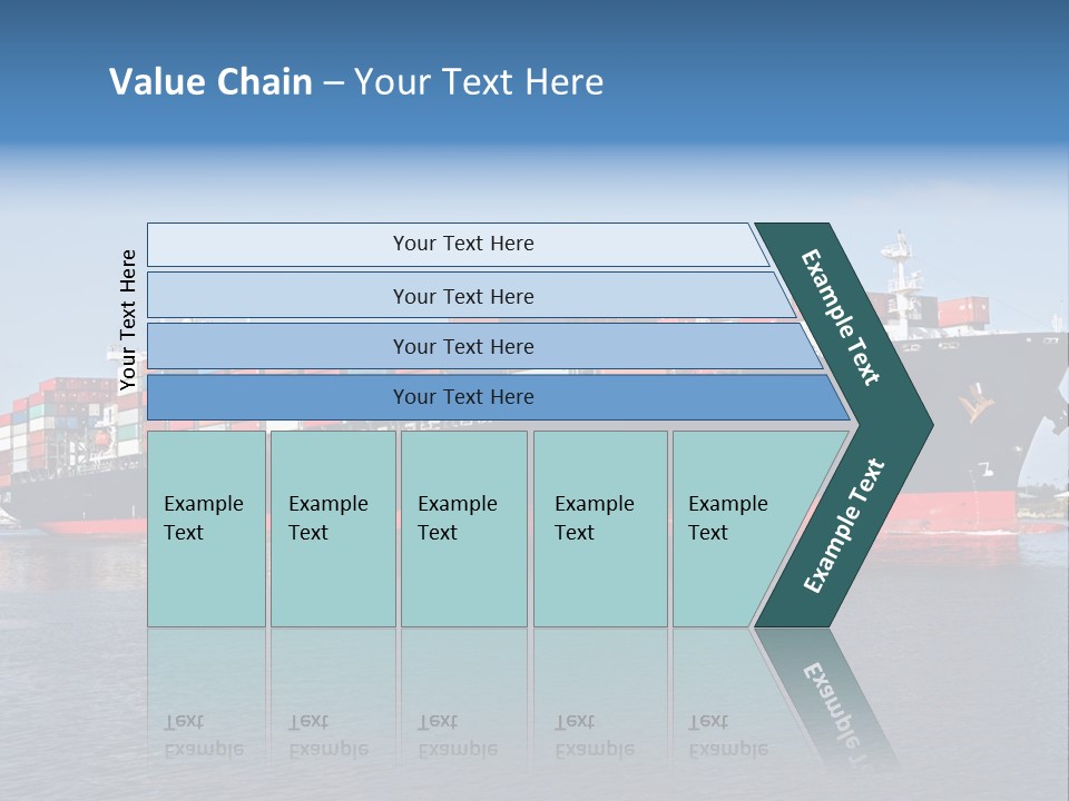 Export Ocean Ship PowerPoint Template
