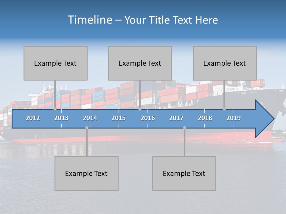 Export Ocean Ship PowerPoint Template