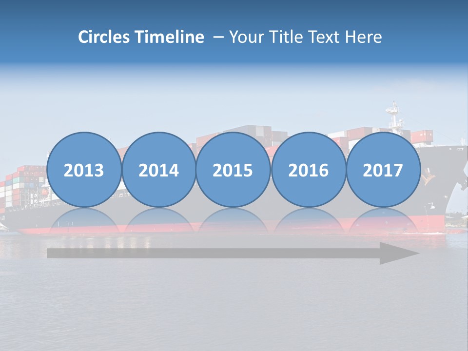 Export Ocean Ship PowerPoint Template