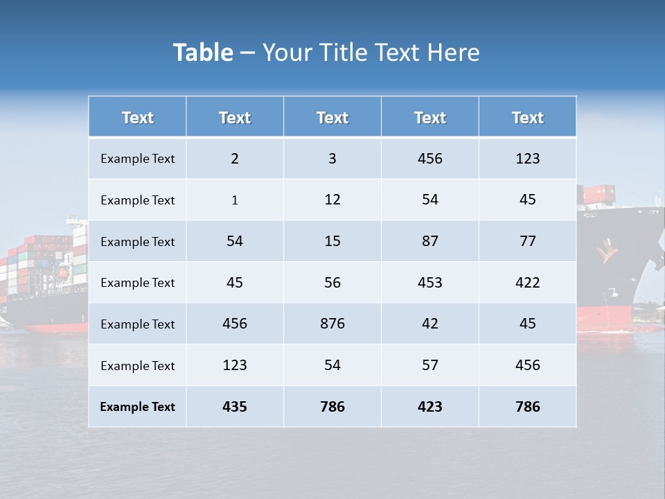 Export Ocean Ship PowerPoint Template
