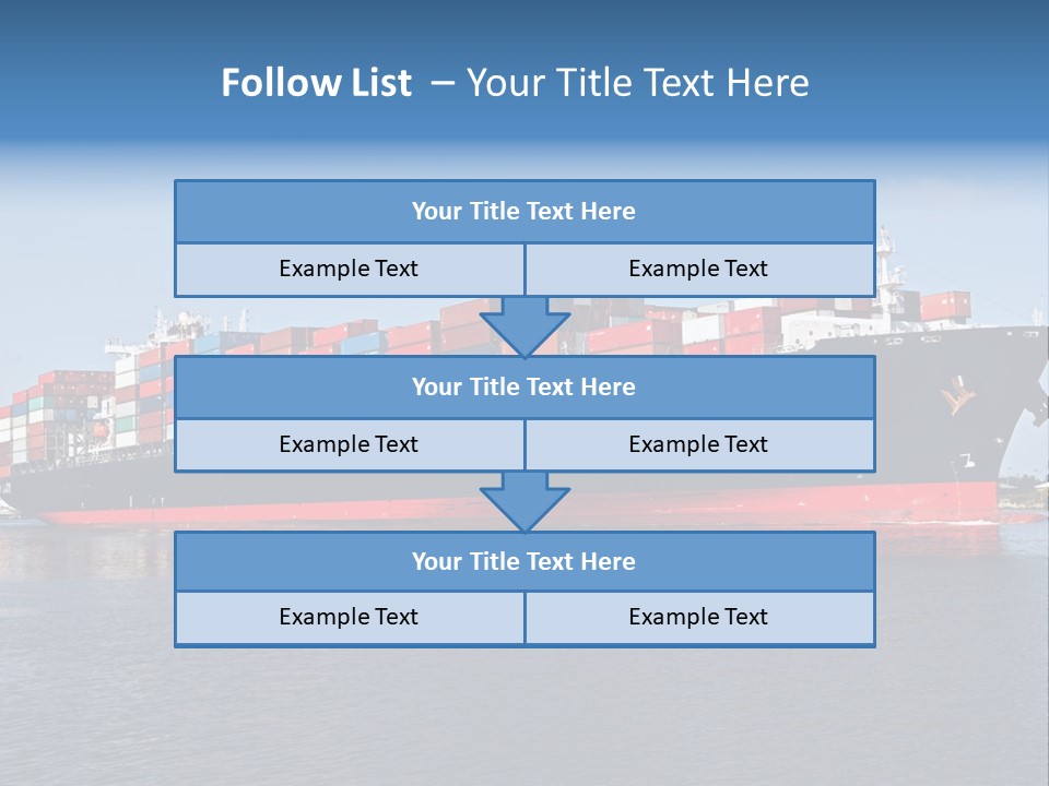 Export Ocean Ship PowerPoint Template