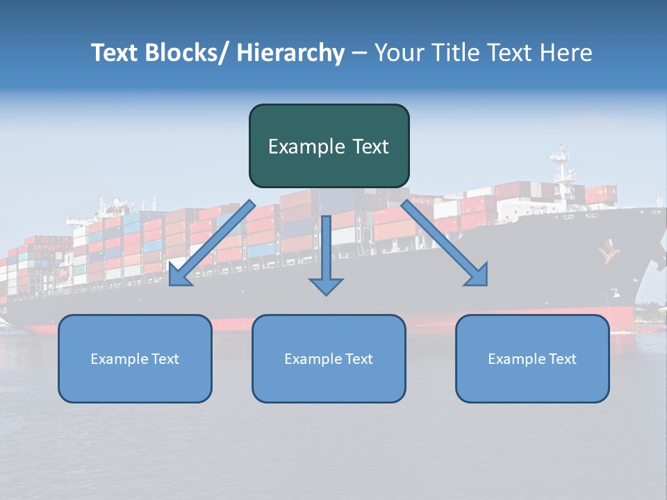 Export Ocean Ship PowerPoint Template