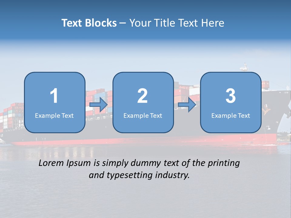 Export Ocean Ship PowerPoint Template