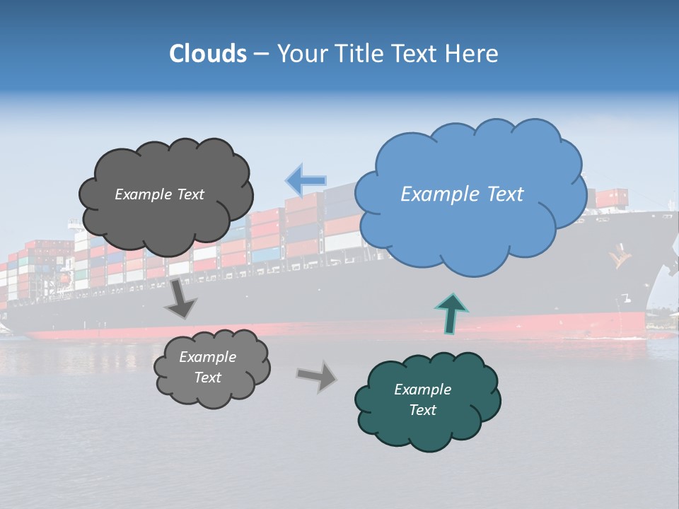 Export Ocean Ship PowerPoint Template
