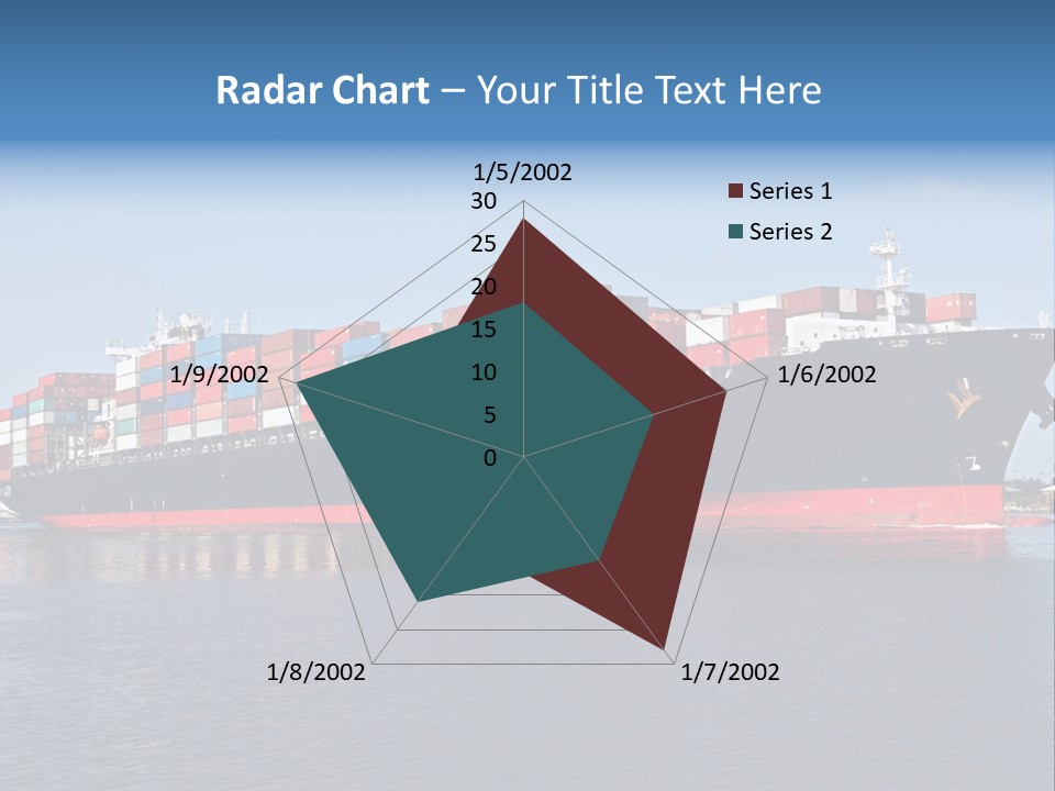 Export Ocean Ship PowerPoint Template
