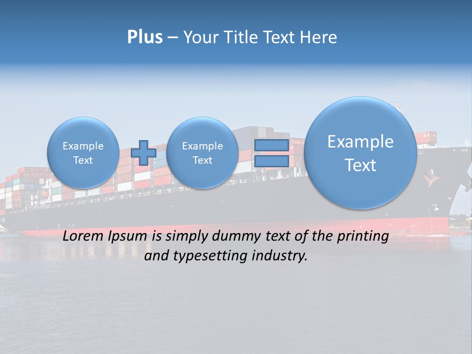 Export Ocean Ship PowerPoint Template