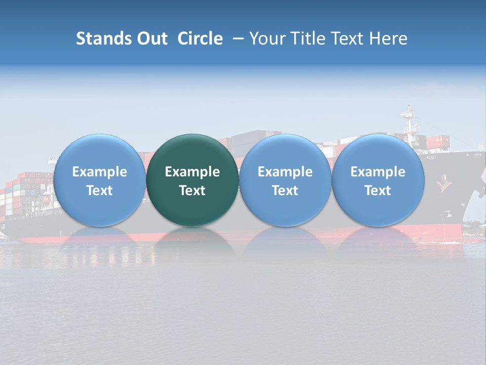 Export Ocean Ship PowerPoint Template