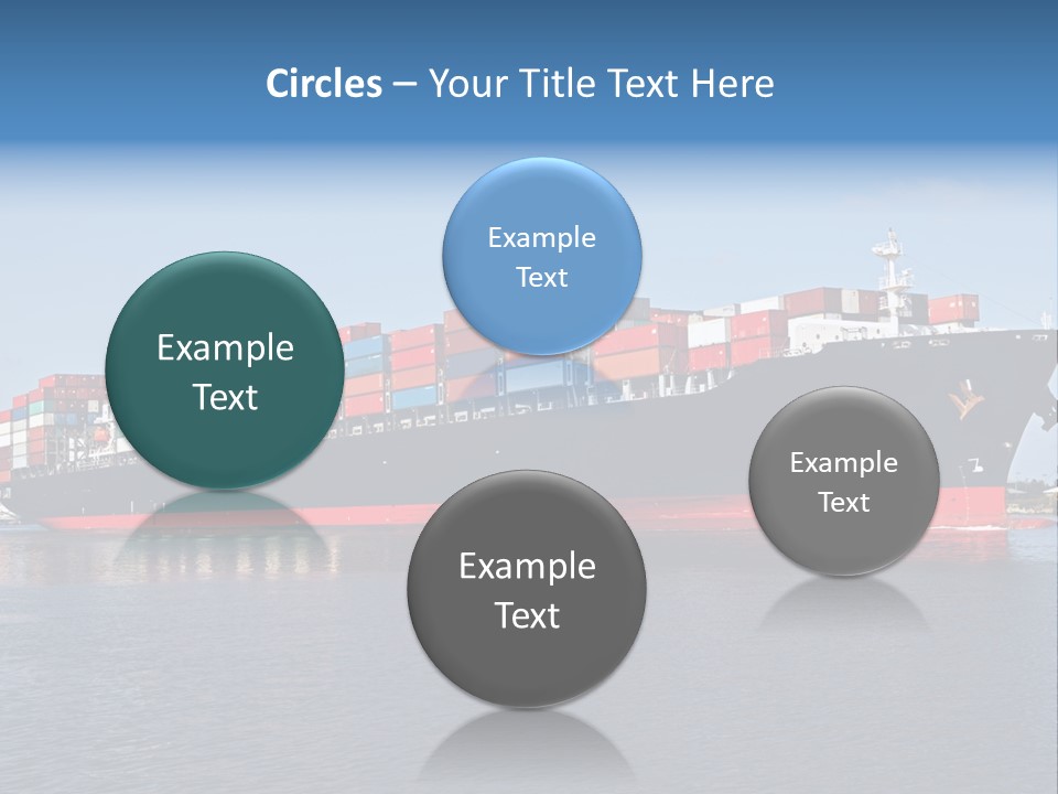 Export Ocean Ship PowerPoint Template