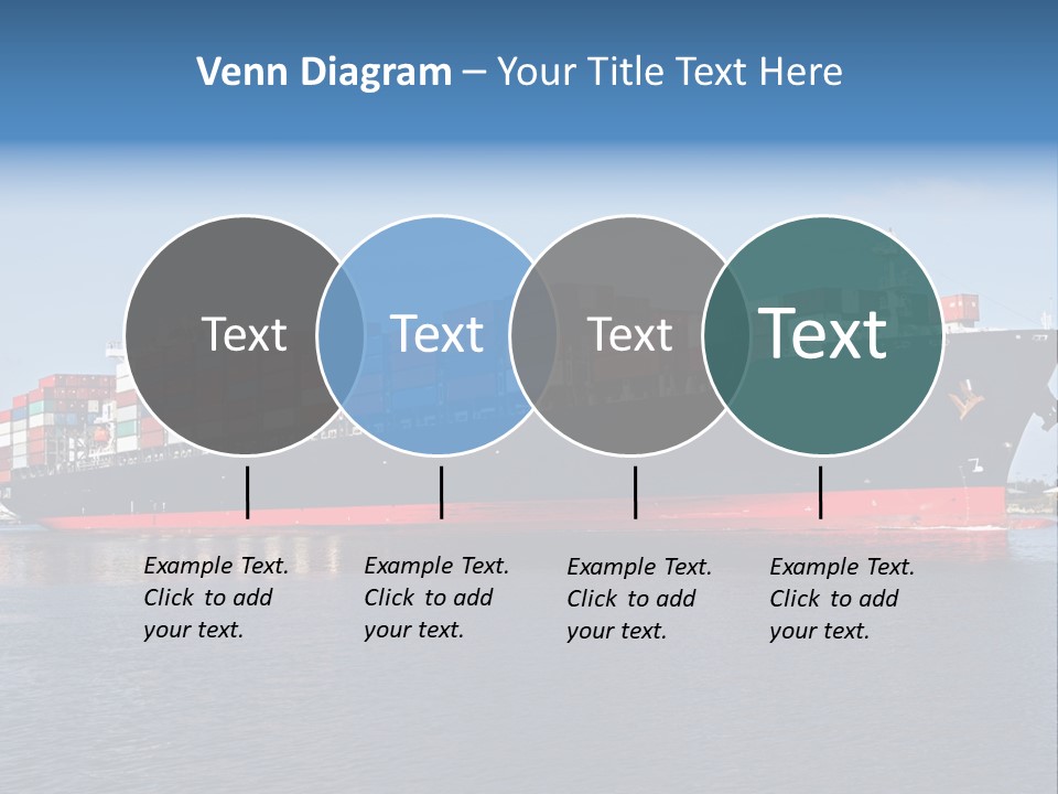 Export Ocean Ship PowerPoint Template