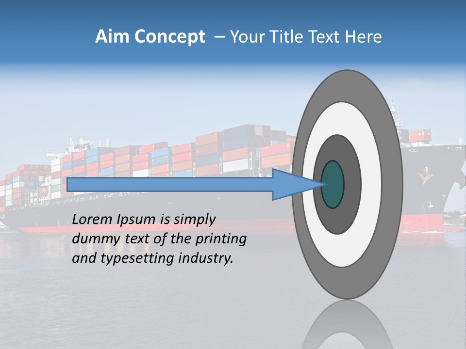 Export Ocean Ship PowerPoint Template