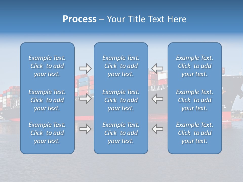 Export Ocean Ship PowerPoint Template