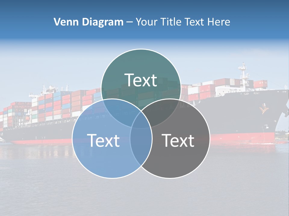 Export Ocean Ship PowerPoint Template