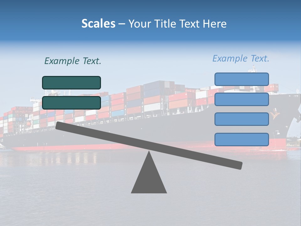 Export Ocean Ship PowerPoint Template