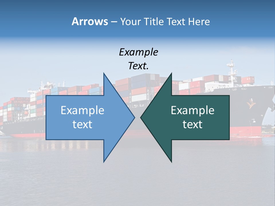 Export Ocean Ship PowerPoint Template