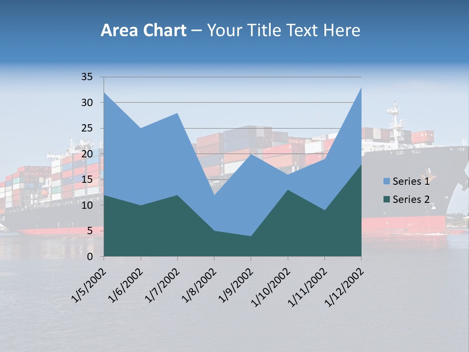 Export Ocean Ship PowerPoint Template
