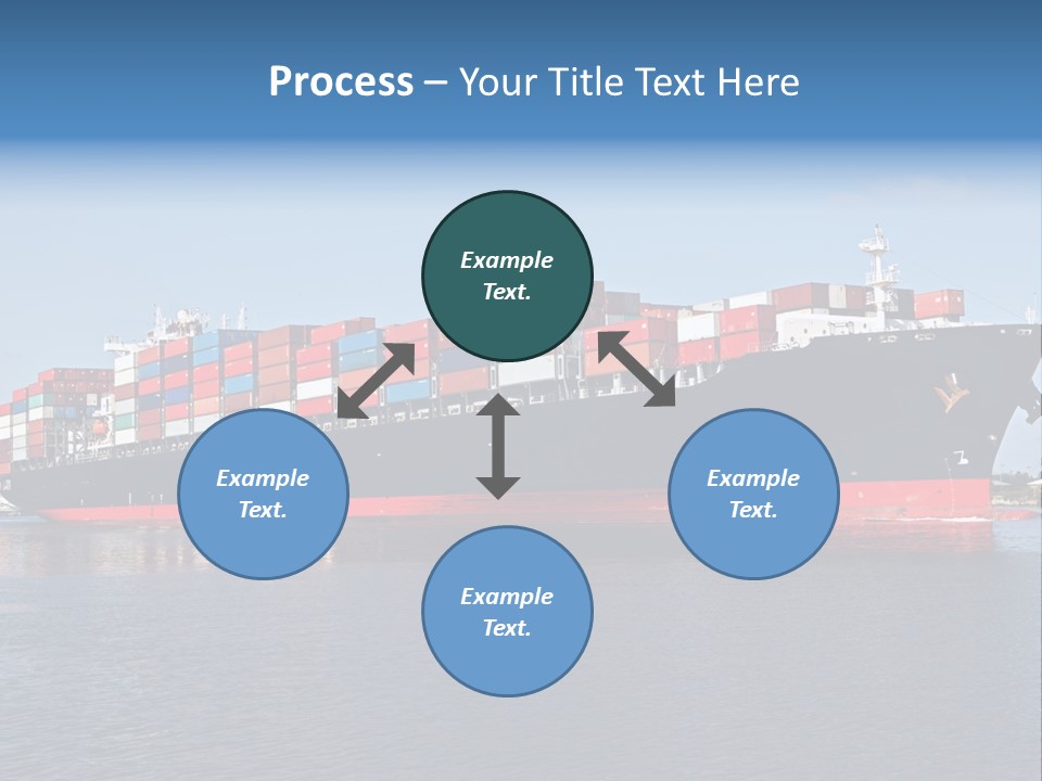 Export Ocean Ship PowerPoint Template