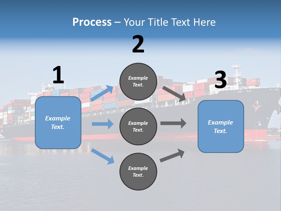 Export Ocean Ship PowerPoint Template