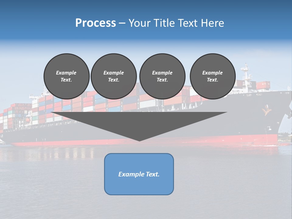 Export Ocean Ship PowerPoint Template