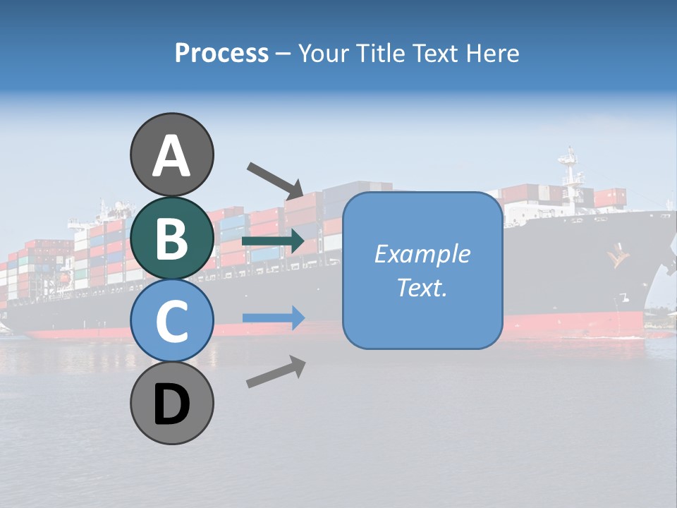 Export Ocean Ship PowerPoint Template
